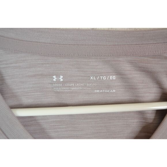 Under Armour Heatgear Women's XL Grey Loose Fit Graphic Print V-Neck T-Shirt - Picture 5 of 12